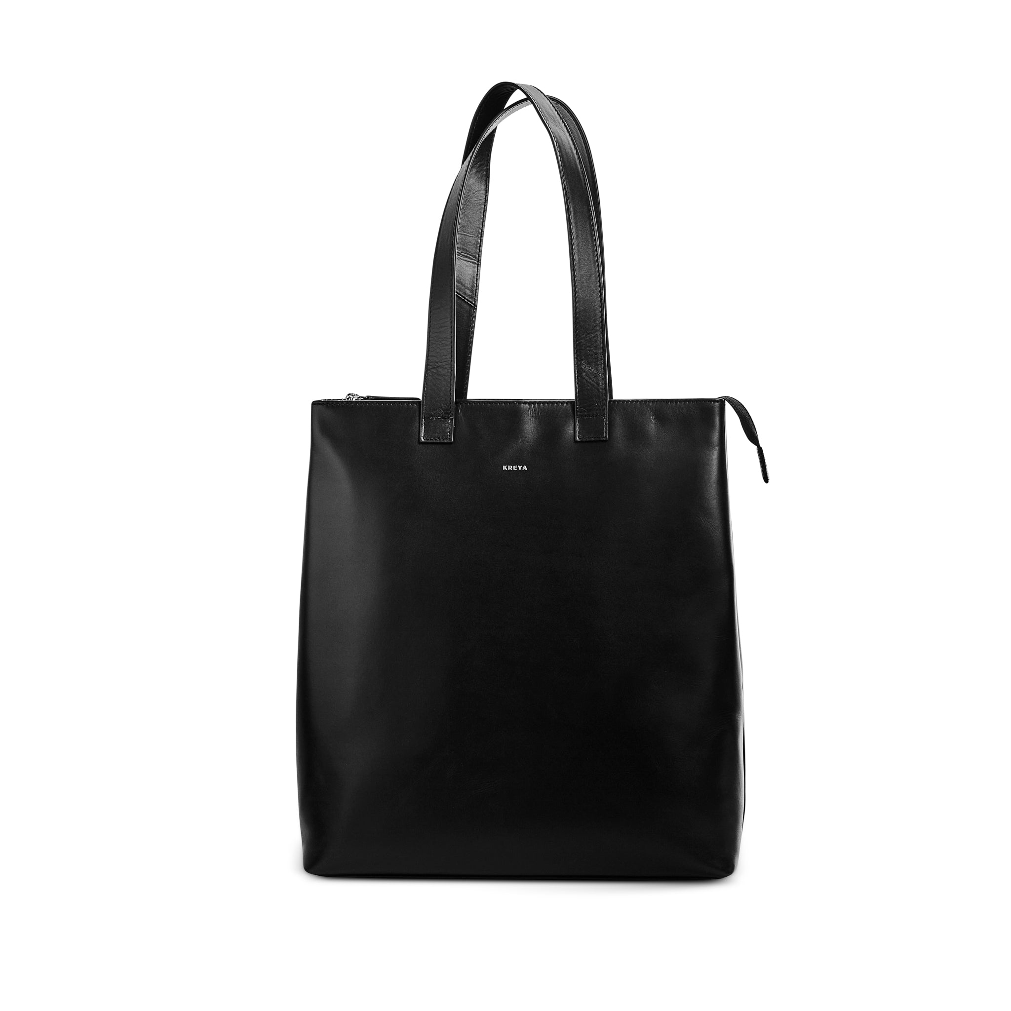 backpack tote bag black leather KREYA AURORA Backpack Tote Bag in Black Cow Leather